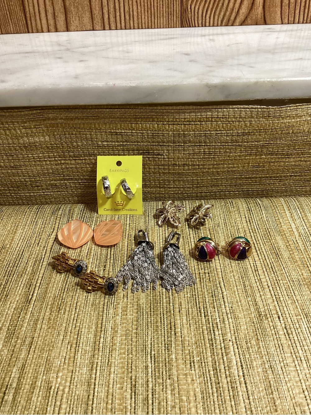 Gold & Peach Multi-Earring Set